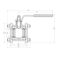 Кран шаровой DN 40 PN 1,6 МПа