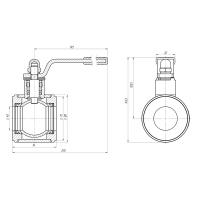 Кран шаровой DN 40 PN 1,6 МПа